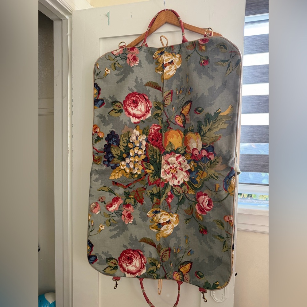 Floral Garment Bag with Handles